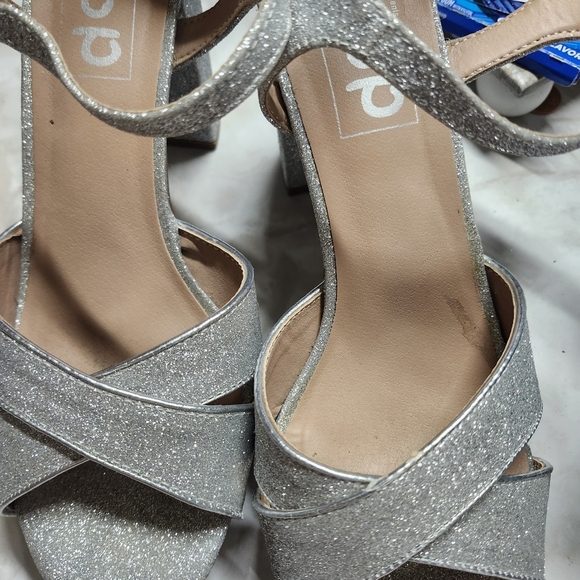 pop Shoes - Pop Silver Sparkle Women's Heels